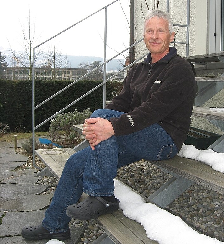 Hans Berger in seinem geliebten Garten mitten in Olten. ZVG)