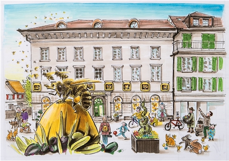 Die Osterhasen und Küken sind wieder im Naturmuseum Olten los. (Bild: ZVG)