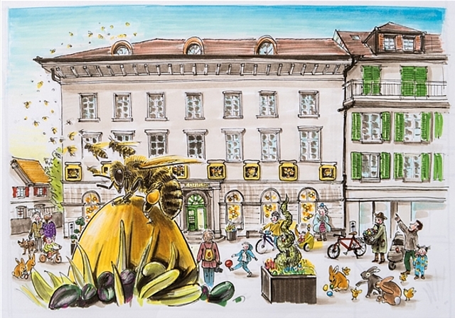 Die Osterhasen und Küken sind wieder im Naturmuseum Olten los. (Bild: ZVG)