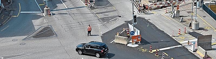 Bald sollen die Bauarbeiten auf dem Postplatz ein Ende finden. (Bild: Archiv BKO)