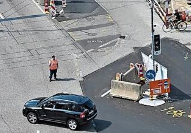 Bald sollen die Bauarbeiten auf dem Postplatz ein Ende finden. (Bild: Archiv BKO)
