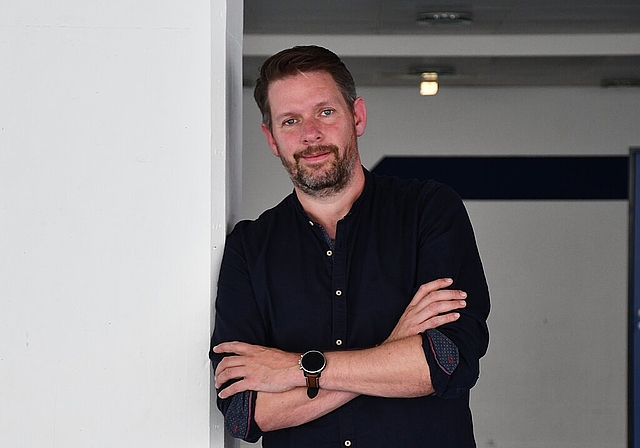 Björn Karlen in der Heimspielstätte von Unihockey Mittelland, der Oltner Giroud Olma Halle: «Wir wollen die Voraussetzungen für die NLB schaffen.» (Bild: frabei)