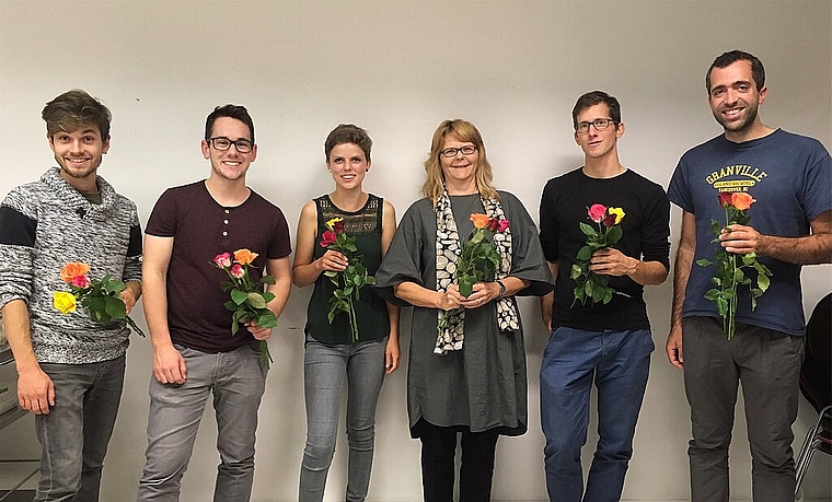 Der gewählte Vereinsvorstand von «Leona» (v.l.n.r) Jens Hinkelmann, Simon Nussbaumer, Anja Schaffner, Siv Lehmann, Matthias Tschopp und Raphael Schär. Auf dem Bild fehlt Michael Bertschmann. (Bild: ZVG)