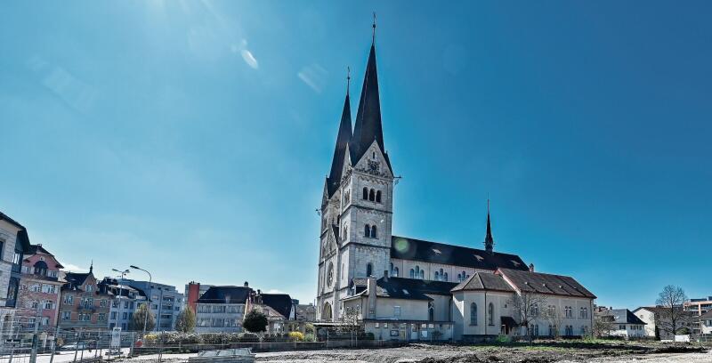 Seit über 100 Jahren prägt die katholische St. Martinskirche das Stadtbild von Olten. (Bild: Archiv Bruno Kissling)