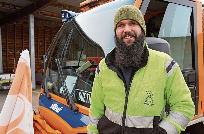 Der 31-jährige Simon Gutherz ist seit gut vier Jahren beim Werkhof Olten angestellt. (Bilder: Achim Günter)