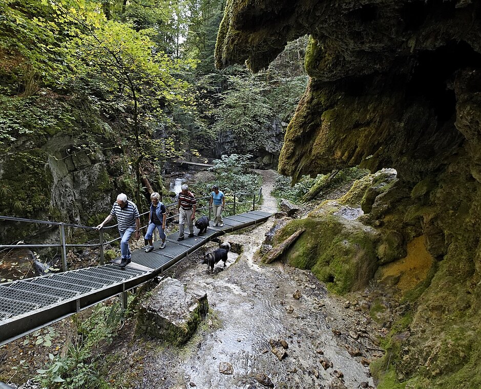 Die Region Olten liegt mitten im Wanderparadies des Jurasüdfusses. Vor allem die Route von Hägendorf via Tüfelsschlucht und Belchen nach Olten verspricht mit Wasserfällen, Strudellöchern und 30 kleinen Brücklein ein abwechslungsreiches Naturerlebnis für die ganze Familie. (Bild: André Albrecht)
